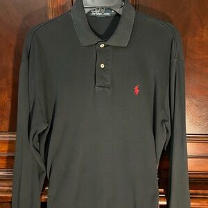 Ralph Lauren Long-Sleeve Black Polo Shirt for Men